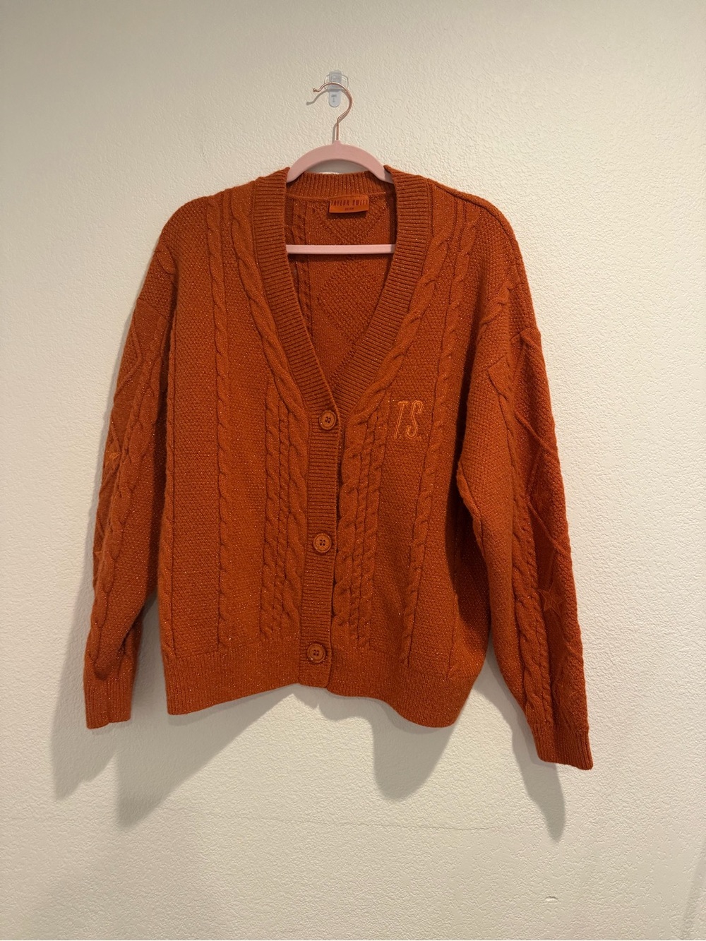 Taylor Swift Life of a Showgirl Orange Cardigan XS/S Official Merch
